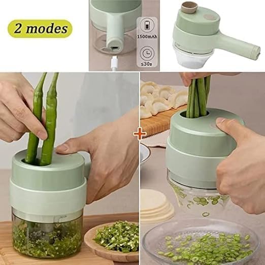 4-in-1 Handheld Electric Vegetable Chopper